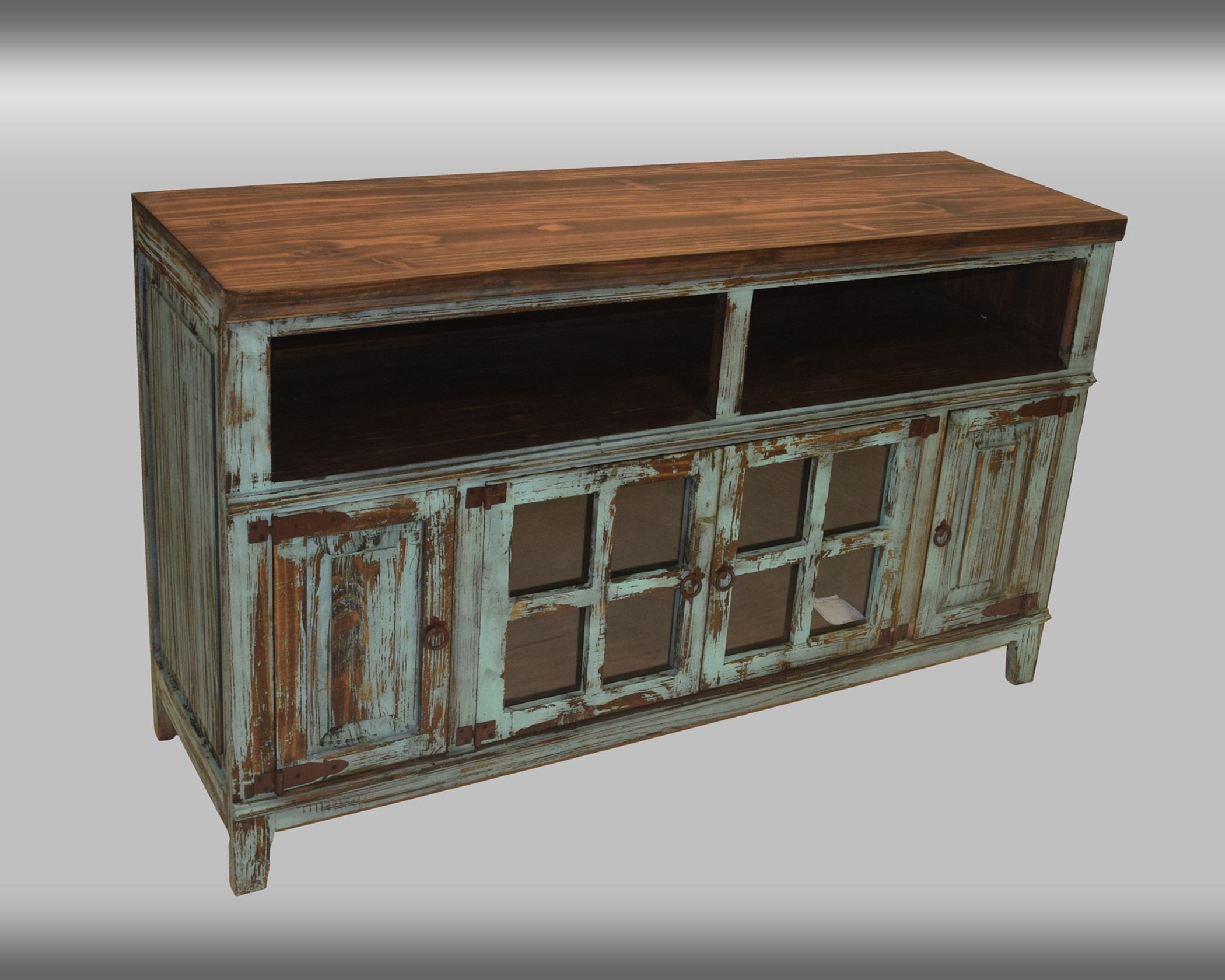 Turquoise Hacienda TV Stand Turquoise Hacienda TV Stand