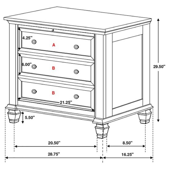 Sandy Beach 4-piece Eastern King Bedroom Set Cream White