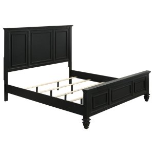 (image for) Sandy Beach Wood Eastern King Panel Bed Black