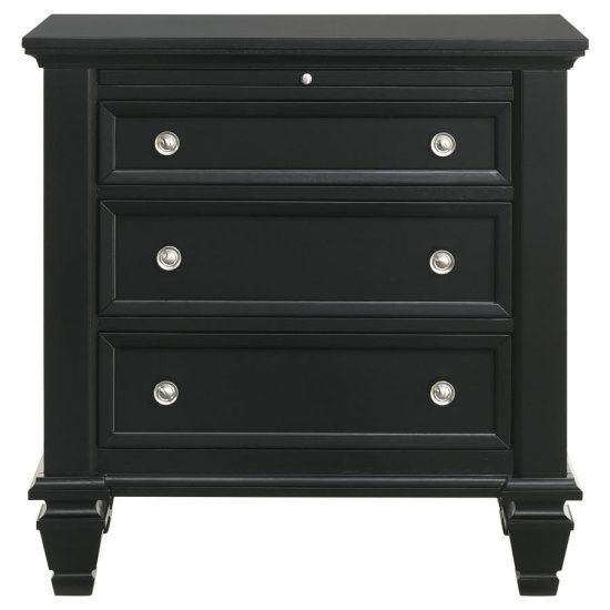 Sandy Beach 4-piece Eastern King Bedroom Set Black