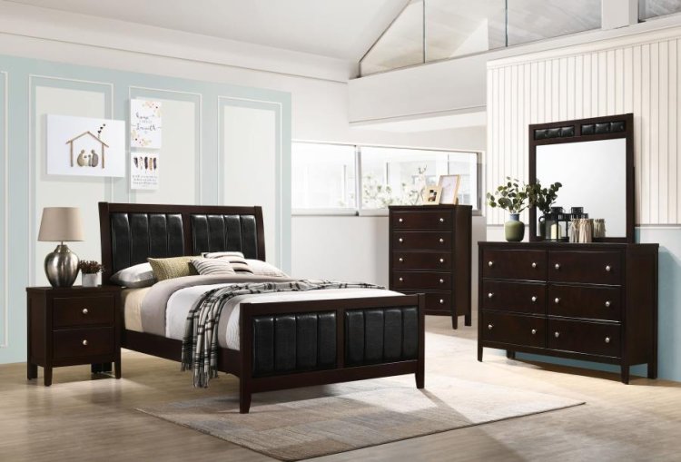 Modal Additional Images for Carlton Wood Full Panel Bed Cappuccino