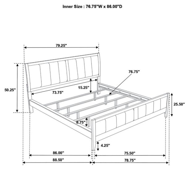 Carlton 4-piece California King Bedroom Set Cappuccino