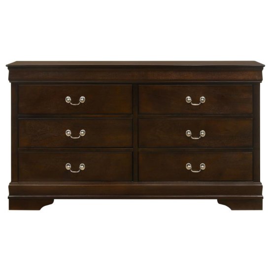 Louis Philippe 4-piece Full Bedroom Set Cappuccino