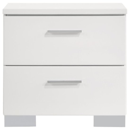 Felicity 4-piece Queen Bedroom Set White High Gloss