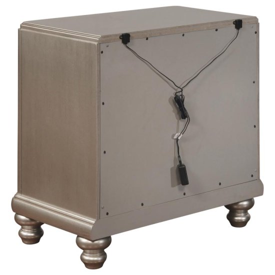 Bling Game 4-piece California King Bedroom Set Platinum