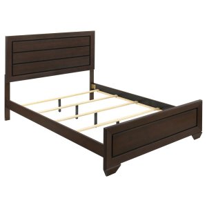 (image for) Kauffman Wood Queen Panel Bed Dark Cocoa