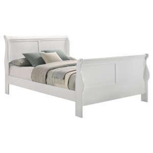(image for) Louis Philippe Wood Full Sleigh Bed White
