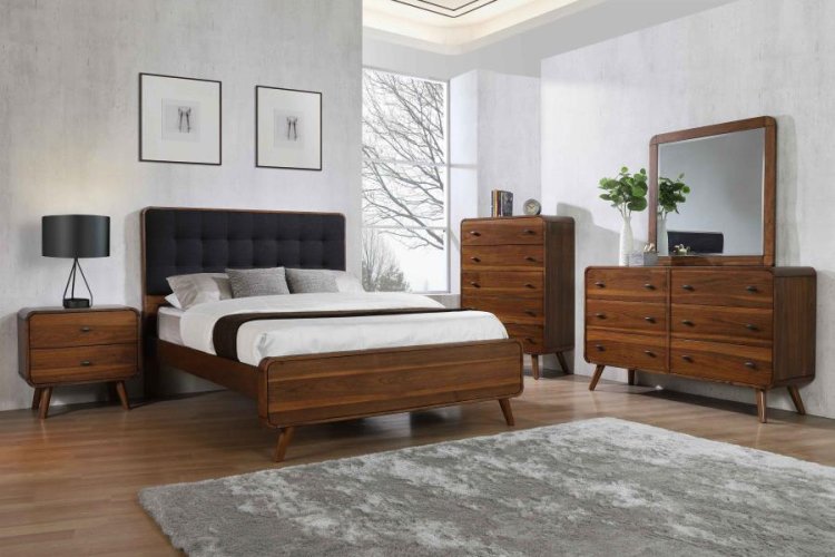 Modal Additional Images for Robyn Wood Eastern King Panel Bed Dark Walnut