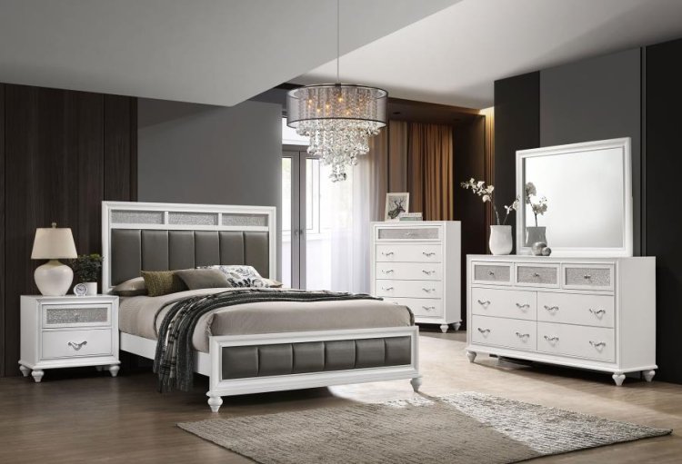 Modal Additional Images for Barzini Wood Queen Panel Bed White