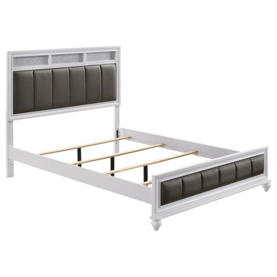 (image for) Barzini Wood Queen Panel Bed White