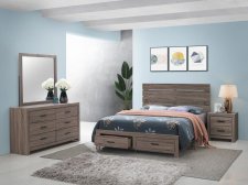 (image for) Brantford 4-piece Eastern King Bedroom Set Barrel Oak
