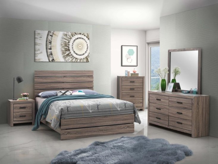 Modal Additional Images for Brantford Wood Eastern King Panel Bed Barrel Oak