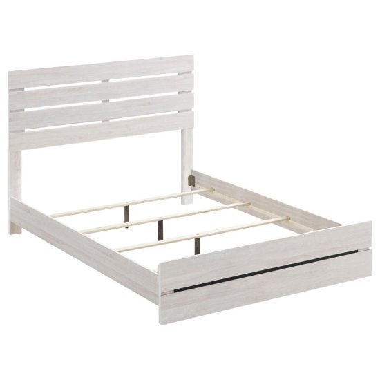 (image for) Brantford Wood Queen Panel Bed Coastal White