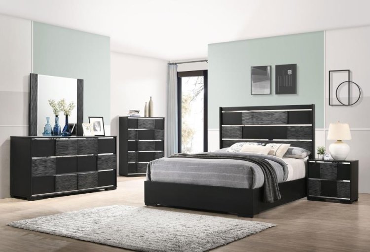 Modal Additional Images for Blacktoft Wood Eastern King Panel Bed Black