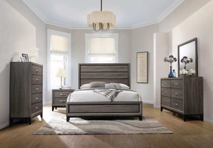 Modal Additional Images for Watson Wood Queen Panel Bed Grey Oak