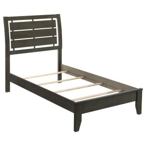 (image for) Serenity Wood Twin Panel Bed Mod Grey