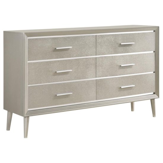 Ramon 4-piece Full Bedroom Set Metallic Sterling