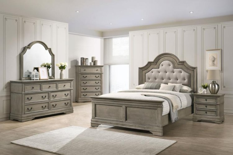 Modal Additional Images for Manchester Wood Eastern King Panel Bed Wheat Brown