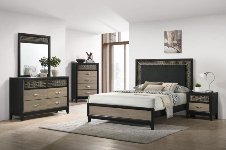 Modal Additional Images for Valencia Wood Queen Panel Bed Black