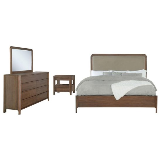Modal Additional Images for Maderia 4-piece Eastern King Bedroom Set Walnut