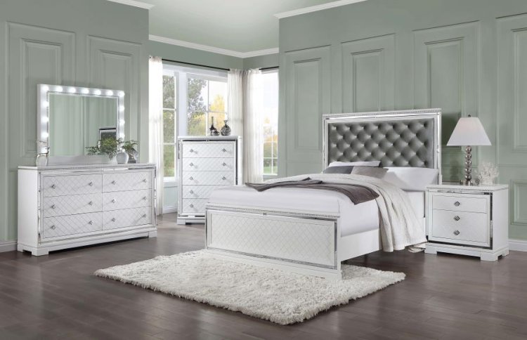 Modal Additional Images for Eleanor Wood Queen Panel Bed White