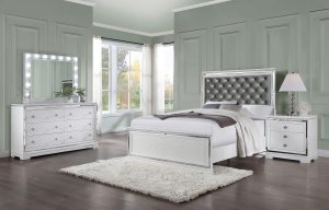 (image for) Eleanor 4-piece Queen Bedroom Set White