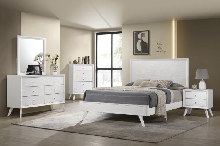 Modal Additional Images for Janelle Wood Queen Panel Bed White