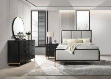 (image for) Arini 4-piece Eastern King Bedroom Set Black and Grey