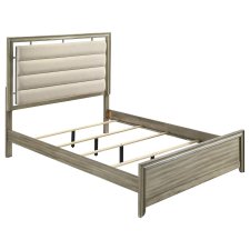 (image for) Giselle Wood Eastern King Panel Bed Rustic Beige