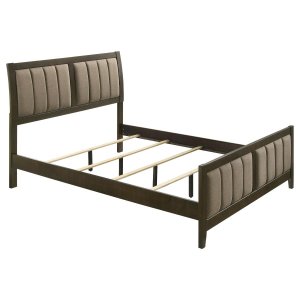 (image for) Wilkes 51-inch Upholstered Queen Bed Dark Cocoa