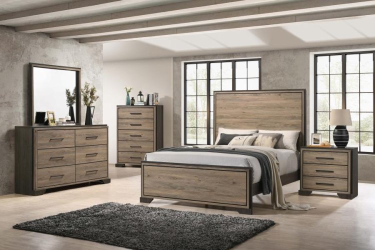 Modal Additional Images for Baker Wood Eastern King Panel Bed Light Taupe