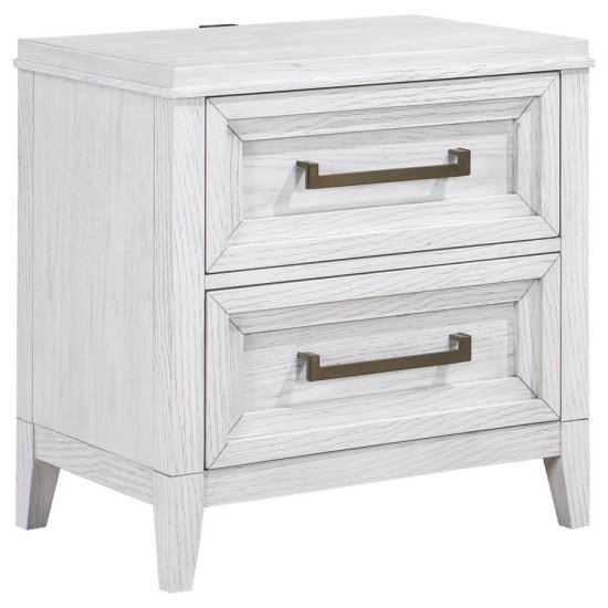 Marielle 4-piece Eastern King Bedroom Set Distressed White 
