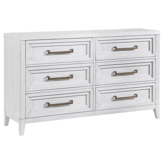 Marielle 4-piece Cal King Bedroom Set Distressed White 