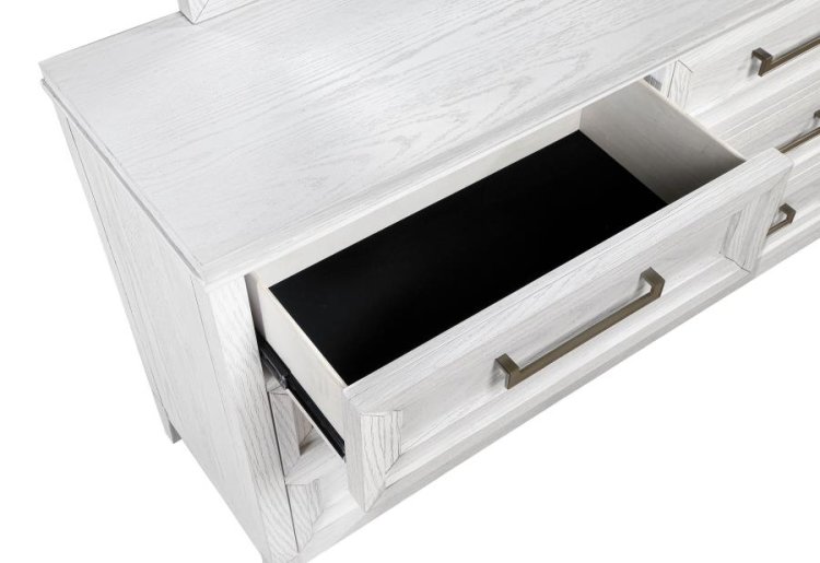 Marielle 4-piece Cal King Bedroom Set Distressed White 
