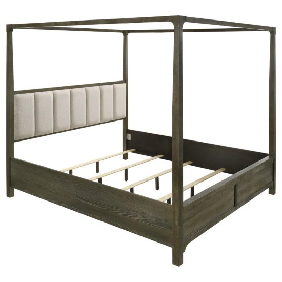 (image for) Gran Park Queen Four Poster Canopy Bed Dark Cocoa