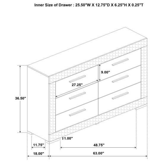 Ives 4-piece Eastern King Bedroom Set Grey High Gloss