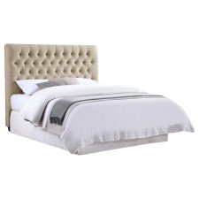 (image for) Chloe Upholstered Full Panel Headboard Oatmeal