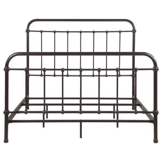 Livingston Metal Queen Open Frame Bed Dark Bronze