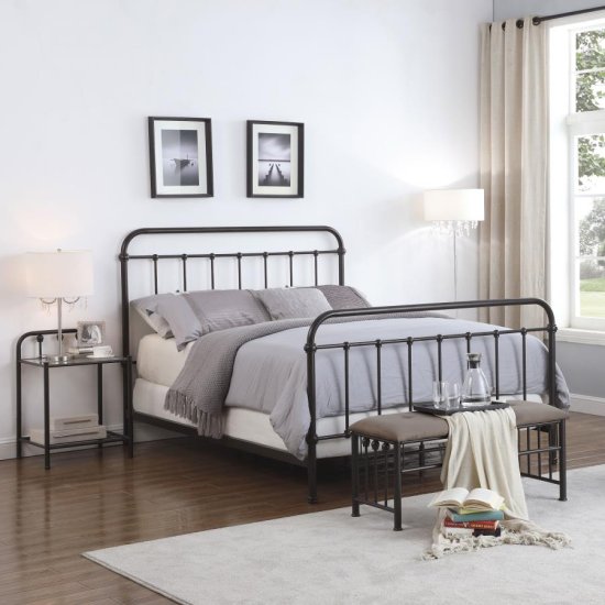 Modal Additional Images for Livingston Metal Queen Open Frame Bed Dark Bronze