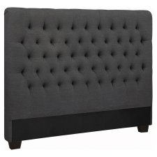 (image for) Chloe Upholstered Full Panel Headboard Charcoal