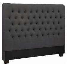 (image for) Chloe Upholstered Eastern King Panel Headboard Charcoal