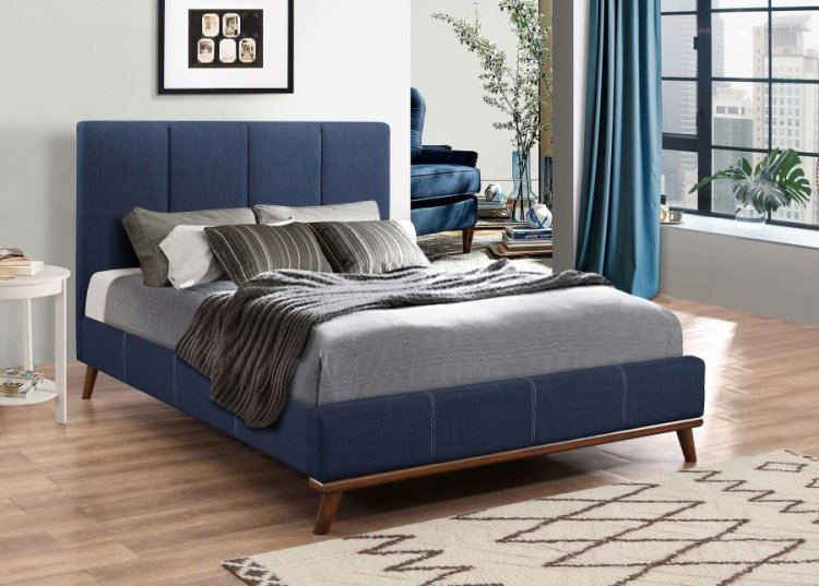 Modal Additional Images for Charity Upholstered Full Panel Bed Blue