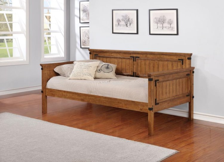 (image for) Oakdale Wood Twin Daybed Rustic Honey