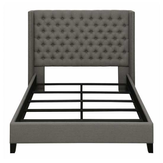 (image for) Bancroft Upholstered Full Wingback Headboard Grey