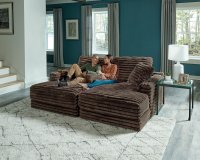 3045 Chocolate Double Lounge Chaise