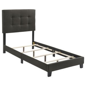 (image for) Mapes Upholstered Twin Panel Bed Charcoal