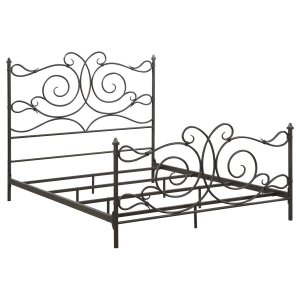 (image for) Parleys Metal Eastern King Open Frame Bed Dark Bronze
