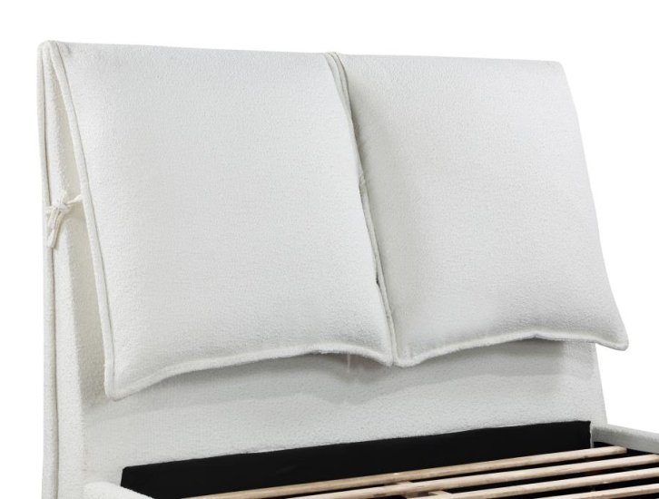 Gwendoline Upholstered Eastern King Panel Bed White