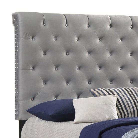 Modal Additional Images for Warner Upholstered Queen Panel Bed Grey