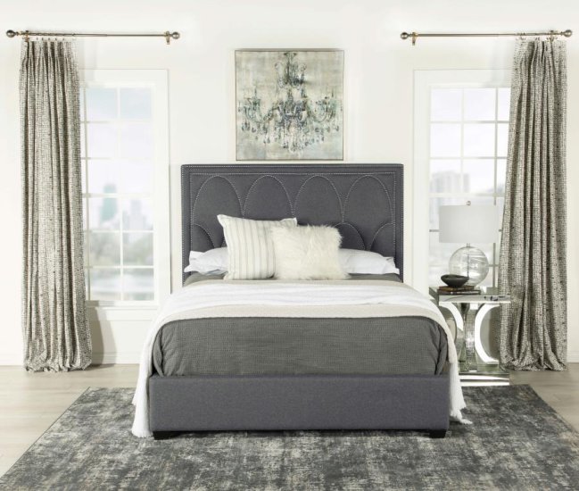 Modal Additional Images for Bowfield Upholstered Eastern King Panel Bed Charcoal